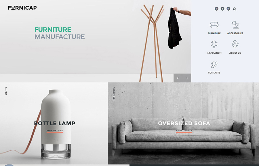 modern furniture web template    