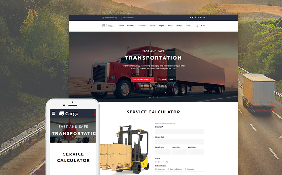 Transportation Website Template    