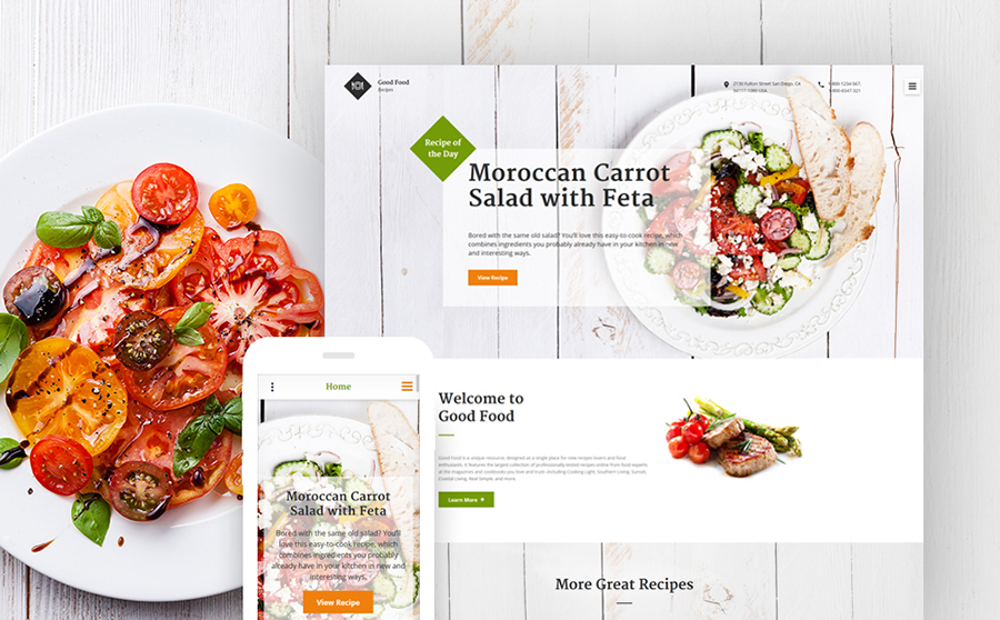 Food and Beverages Site Template    