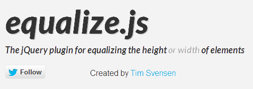equalize.js - jQuery plugin for equalizing the height or width