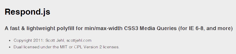 Respond.js - polyfill for min/max-width CSS3 Media Queries