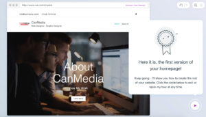 Erste Version meiner Webseite mit Wix ADI
