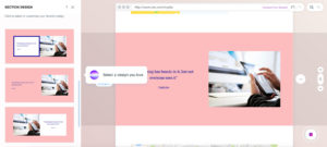 Ändern einer Sektion mit Wix ADI